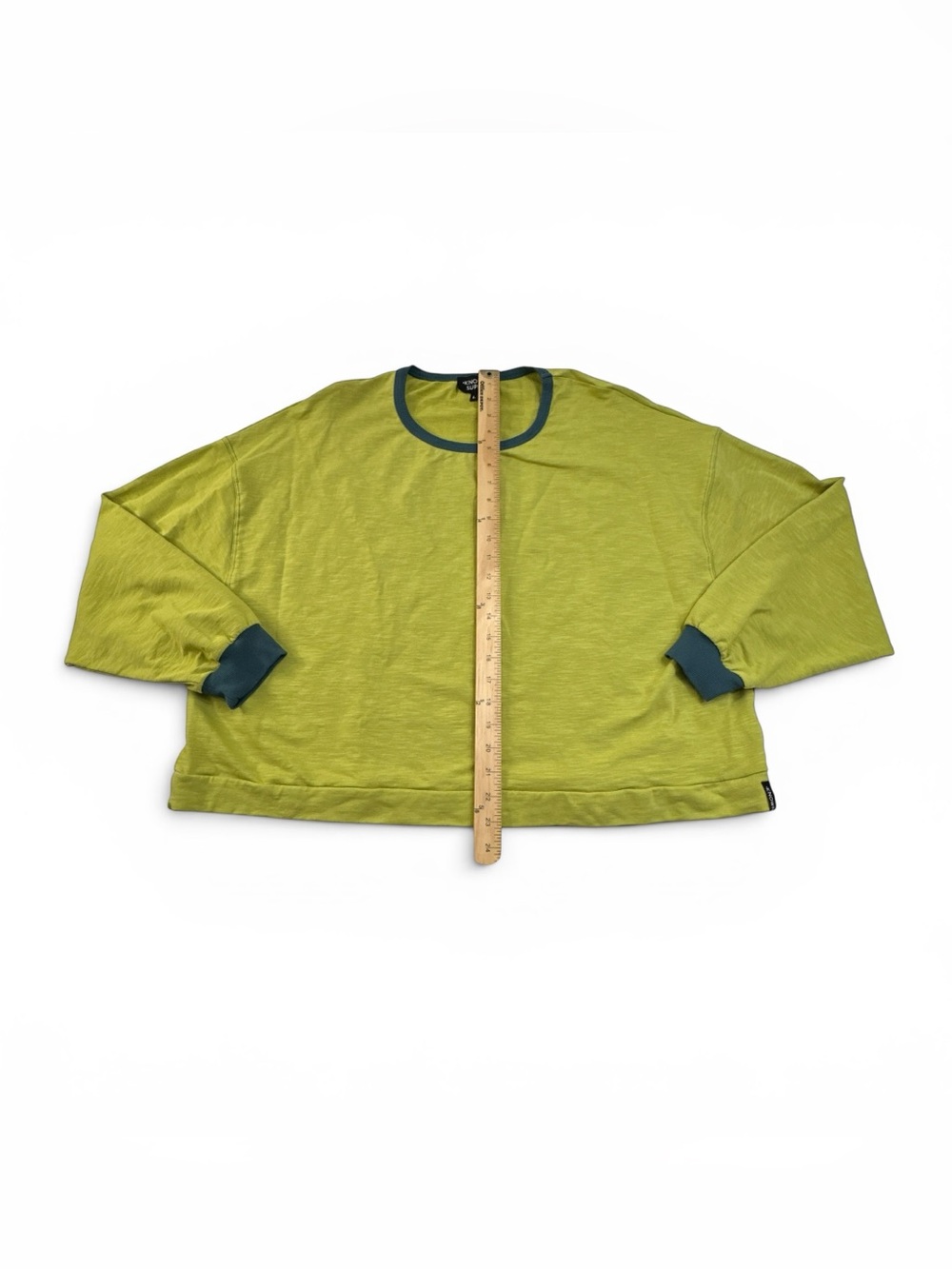 KNOWN SUPPLY Large Green Blue Organic Cotton Crew Neck Sweatshirt Longsleeve - Picture 3 of 6